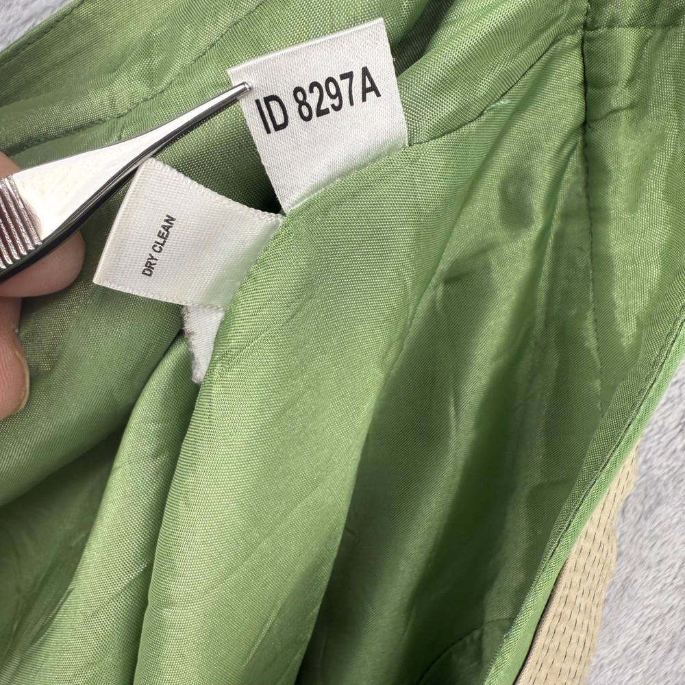 Ann Taylor Loft Brown Herringbone Wool Blend Skirt Green Trim Size 6 Irish - Picture 10 of 16